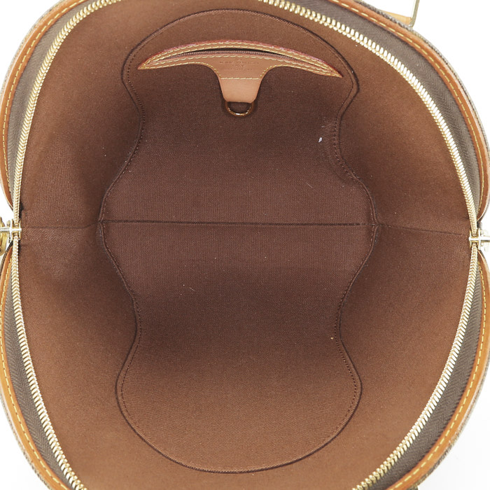 Sac à main Louis Vuitton  Ellipse petit modèle  en toile monogram marron et cuir naturel - Detail D2