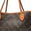 Shopping bag Louis Vuitton  Neverfull modello grande  in tela monogram marrone e pelle naturale - Detail D1 thumbnail