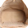 Shopping bag Louis Vuitton  Neverfull modello grande  in tela monogram marrone e pelle naturale - Detail D2 thumbnail