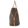 Shopping bag Louis Vuitton  Neverfull modello grande  in tela monogram marrone e pelle naturale - Detail D5 thumbnail