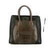 Bolso bandolera Celine  Luggage en cuero negro y blanco y piel de pitón marrón - 360 thumbnail