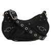 Balenciaga  Cagole shoulder bag  in black leather - Detail D2 thumbnail