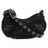 Balenciaga  Cagole shoulder bag  in black leather - Detail D4 thumbnail