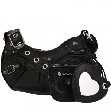 Sac bandoulière Balenciaga  Cagole en cuir noir