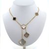 Van Cleef & Arpels Magic Alhambra necklace in yellow gold, mother of pearl and onyx - 360 thumbnail