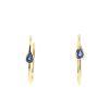 Vintage  hoop earrings in yellow gold and sapphires - 00pp thumbnail