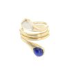 Vintage  ring in yellow gold, moonstone and sapphire - 00pp thumbnail