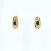 Vintage  earrings in yellow gold and sapphires - 360 thumbnail