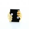 Cartier  ring in yellow gold, onyx and diamonds - 360 thumbnail