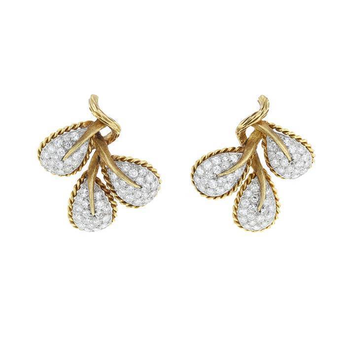EVER FAITH Orecchini A Clip Fiore Con Cristalli - Bijoux Vintage Art Déco Per Donne E Ragazze - Regalo Elegante Confezionato