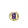 Vintage  ring in yellow gold and amethyst - 360 thumbnail