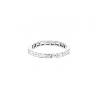 Alliance Vintage en platine et diamants