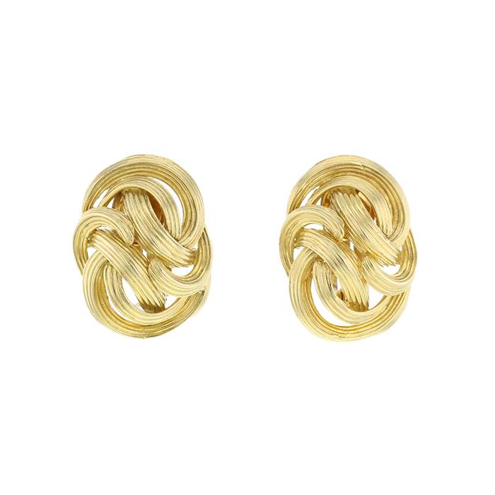 Tiffany & Co 1970's earrings for non pierced ears in yellow gold