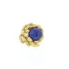 Vintage   1970's ring in yellow gold, 14 carats yellow gold and lapis-lazuli - 360 thumbnail