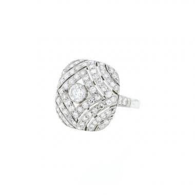 Bague années 30 Vintage  en platine et diamants