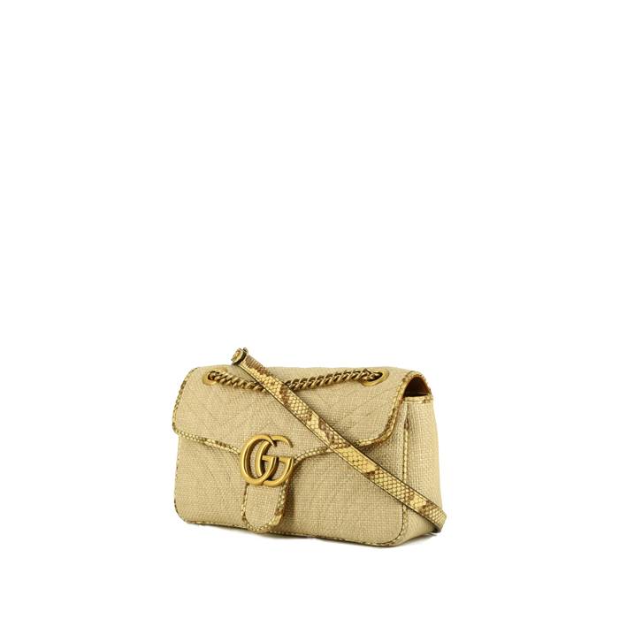 Marc Jacobs - The Python Tote Bag Micro - Beige and black python print  leather bag for women