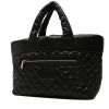 Chanel  Coco Cocoon shopping bag  in black quilted canvas - 00pp thumbnail