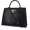 Hermès  Kelly 35 cm handbag  in blue box leather - 00pp thumbnail