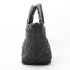 Chanel  Coco Cocoon bag worn on the shoulder or carried in the hand  in black quilted canvas  and black leather - Detail D6 thumbnail