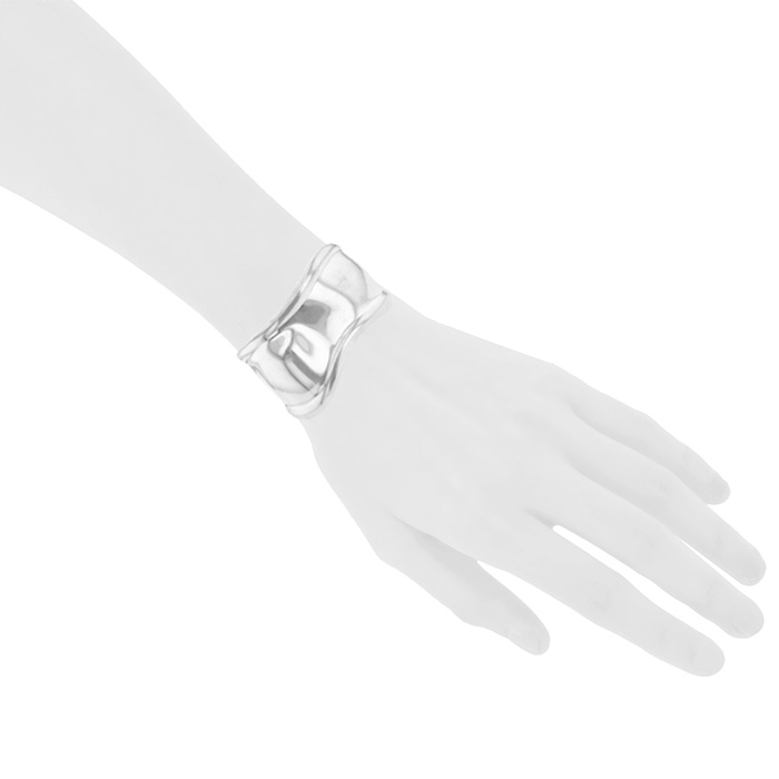 Bracelet manchette Tiffany & Co Bone petit modèle en argent - Detail D1