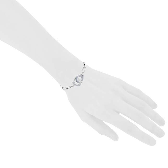 Brazalete Dinh Van Menottes R15 de oro blanco - Detail D1