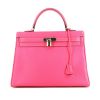 Bolso de mano Hermès  Kelly 35 cm en cuero epsom rosa - 360 thumbnail