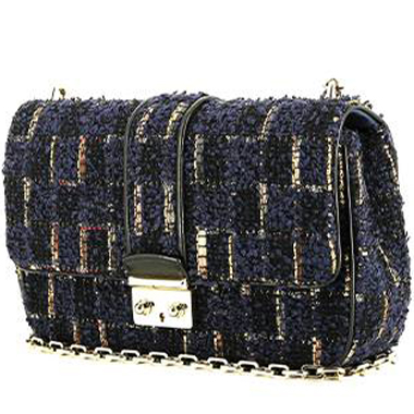 Bolso de mano Dior  Promenade en lona azul y negra