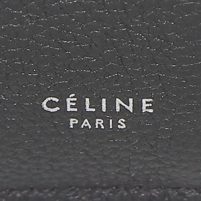 Bolso de mano Celine  Tri-Fold en cuero negro - Detail D3