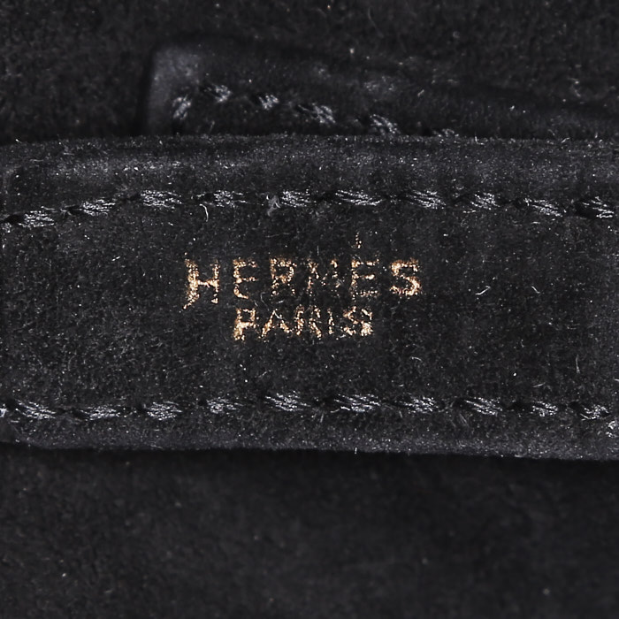 Bolso bandolera Hermès  Trim en cuero de ternero doblis negro - Detail D3