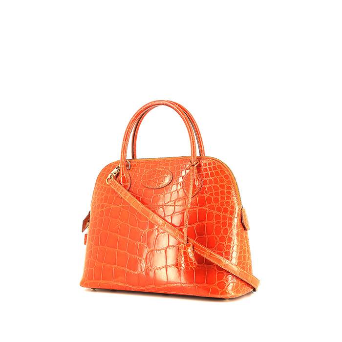 Hermès  Bolide 31 cm handbag  in orange alligator - 00pp