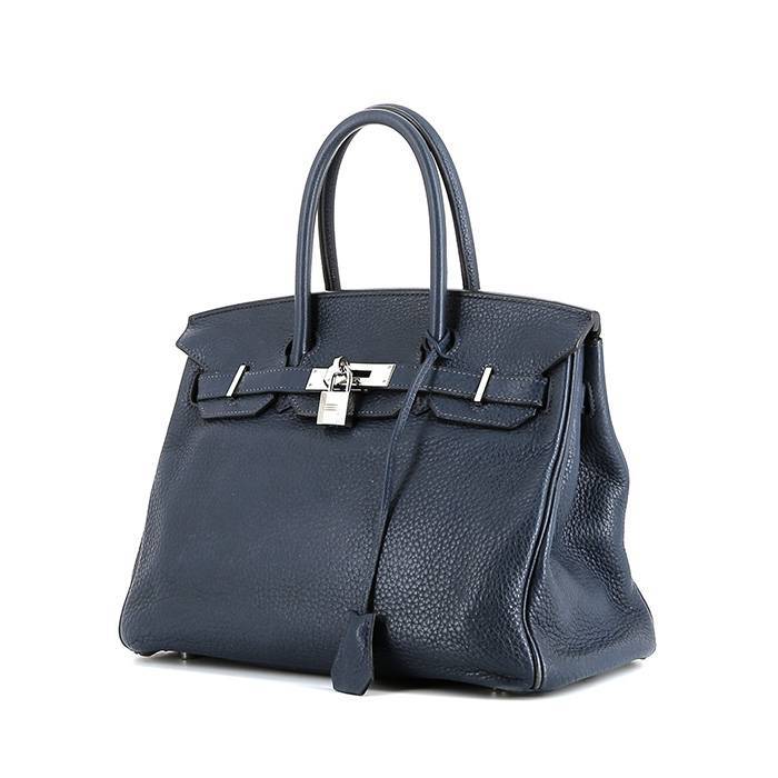 Hermès  Birkin 30 cm handbag  in blue togo leather - 00pp