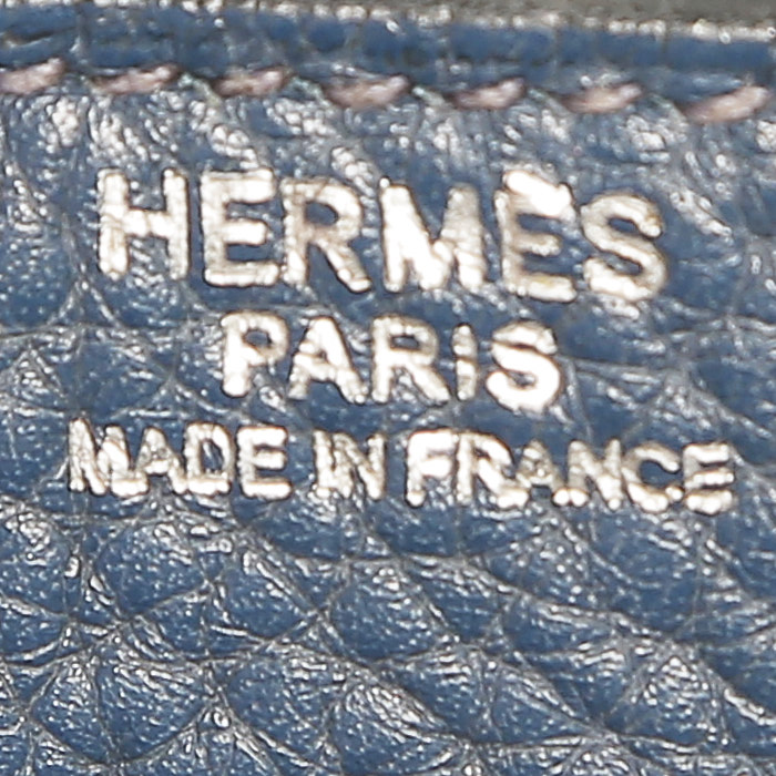 Borsa Hermès  Birkin 30 cm in pelle togo blu - Detail D3