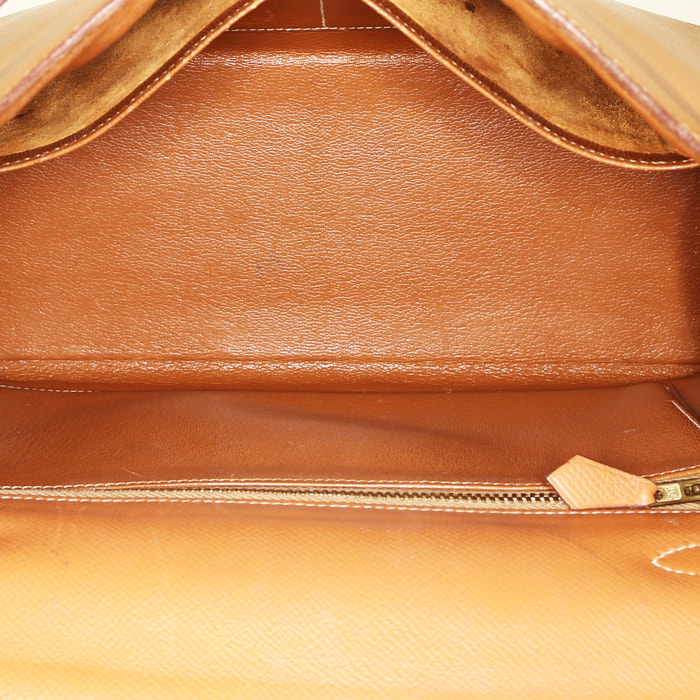 Borsa Hermès  Kelly 28 cm in pelle Courchevel gold - Detail D3