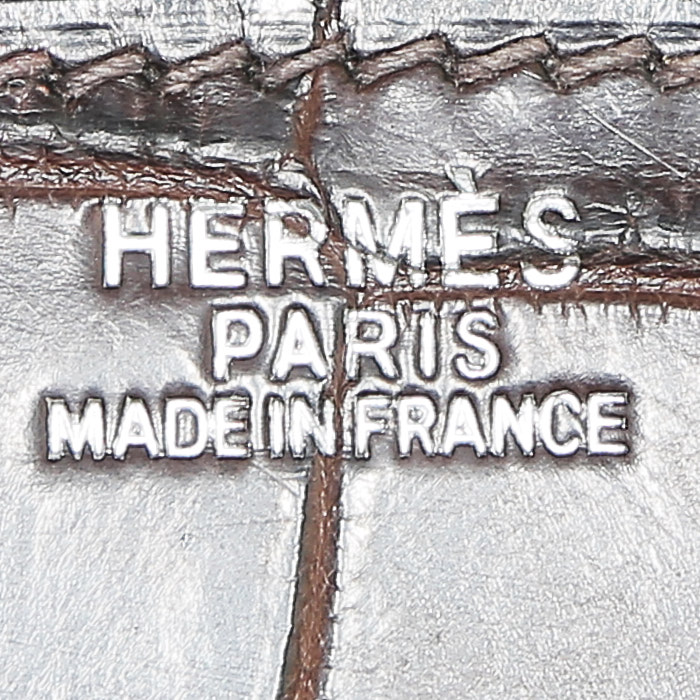 Hermès  Birkin 30 cm handbag  in brown niloticus crocodile - Detail D3