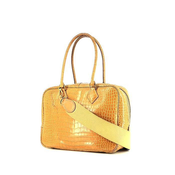 Hermès  Plume handbag  in beige porosus crocodile - 00pp
