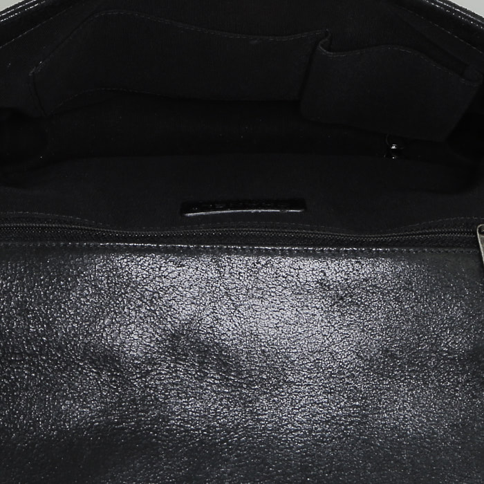 Sac bandoulière Chanel  Boy grand modèle  en cuir matelassé noir - Detail D3