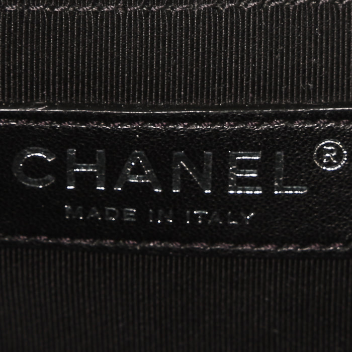 Borsa a tracolla Chanel  Boy modello grande  in pelle trapuntata nera - Detail D4