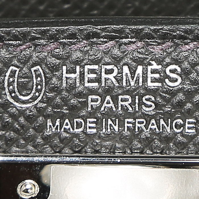 Sac à main Hermès  Kelly 28 cm en cuir epsom noir - Detail D4