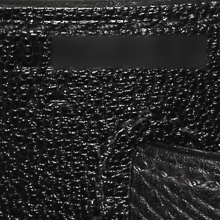 Bolso de mano Hermès  Kelly 28 cm en cuero epsom negro - Detail D5