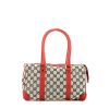 Gucci  Boston handbag  in beige monogram canvas  and red leather - 360 thumbnail