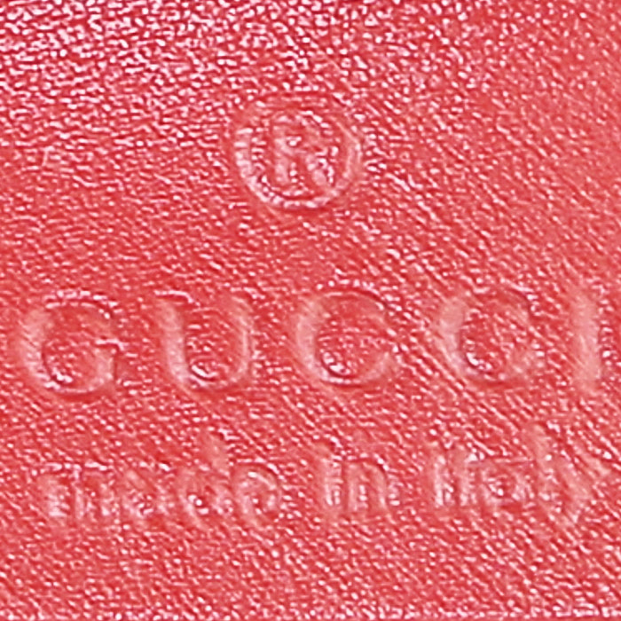 Borsa Gucci  Boston in tela monogram beige e pelle rossa - Detail D3