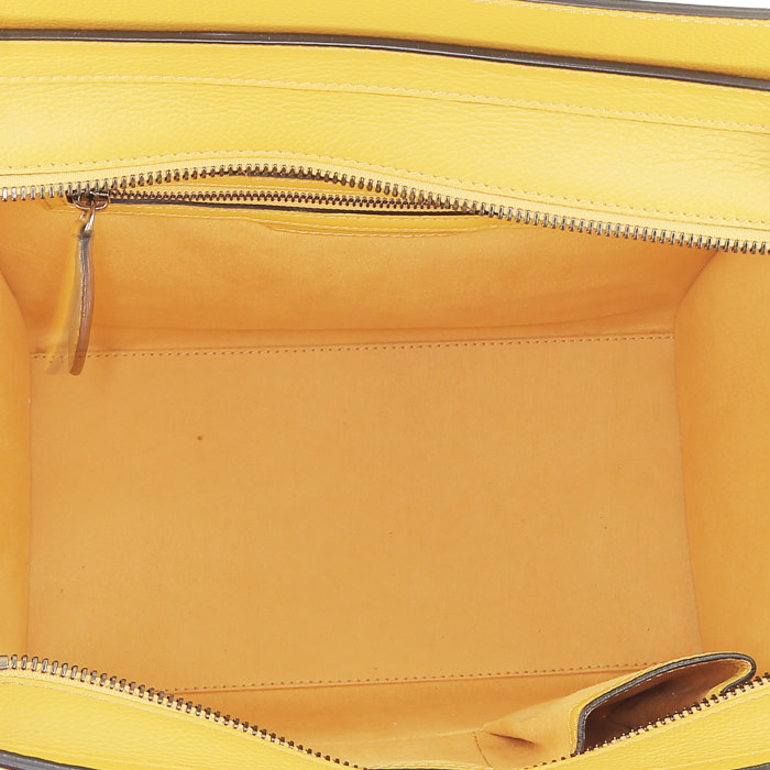 Borsa Celine  Luggage in pelle gialla - Detail D2