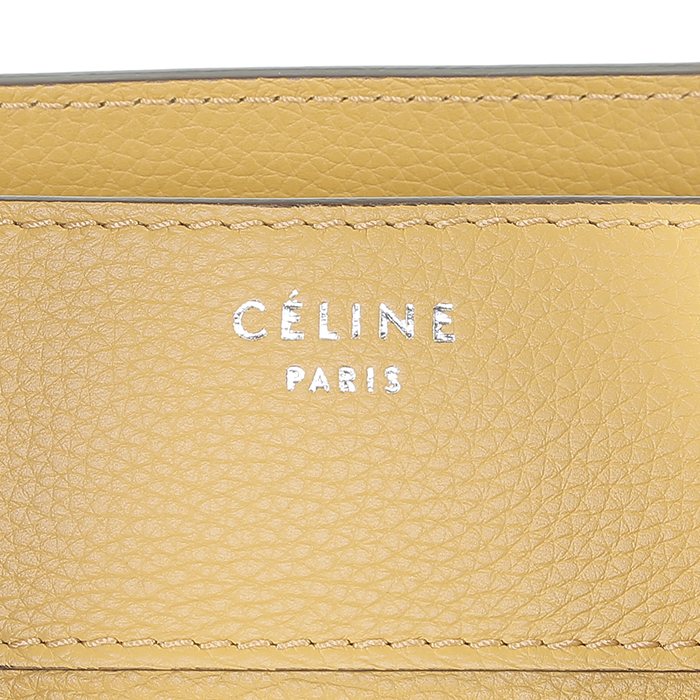 Bolso de mano Celine  Luggage en cuero amarillo - Detail D3