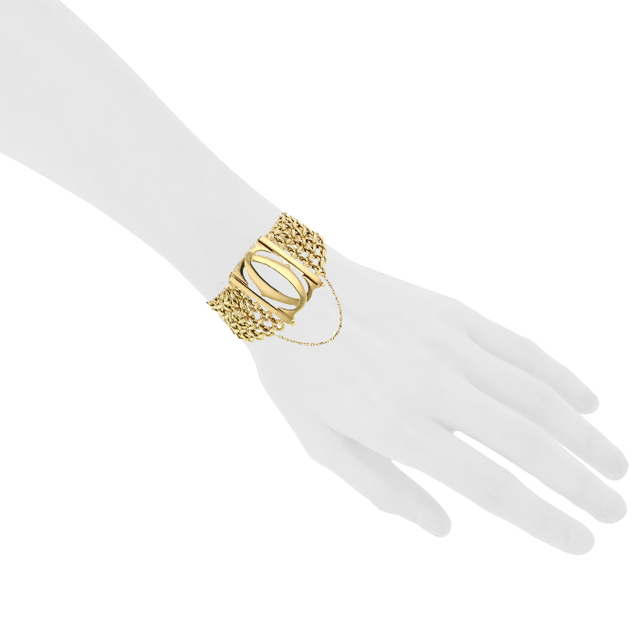 Flexible Cartier Penelope bracelet in yellow gold - Detail D1