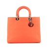 Dior  Lady Dior handbag  in orange leather cannage - 360 thumbnail