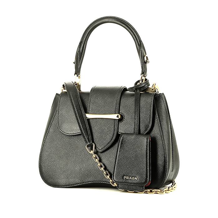 Sidonie Handbag In Black Leather Saffiano