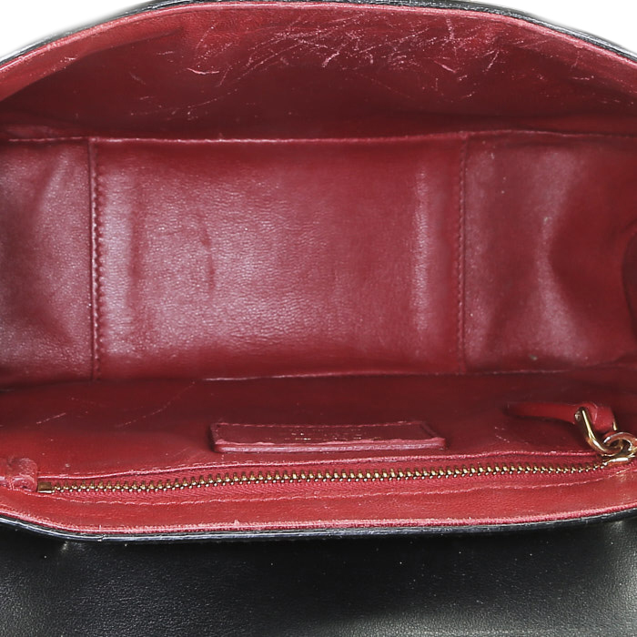 Prada  Sidonie handbag  in black leather saffiano - Detail D3