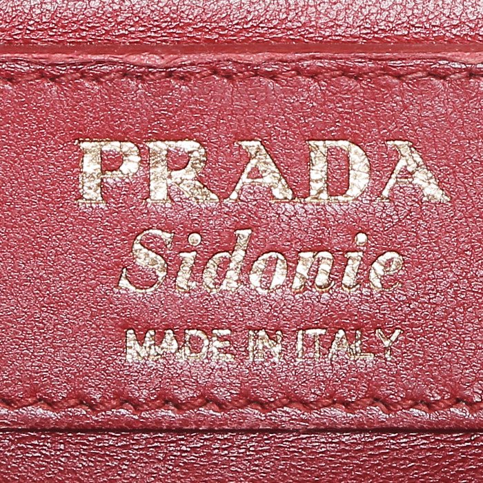 Sac à main Prada  Sidonie en cuir saffiano noir - Detail D4