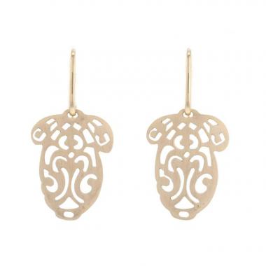 Pendientes colgantes Pomellato Ming modelo mediano de oro rosa