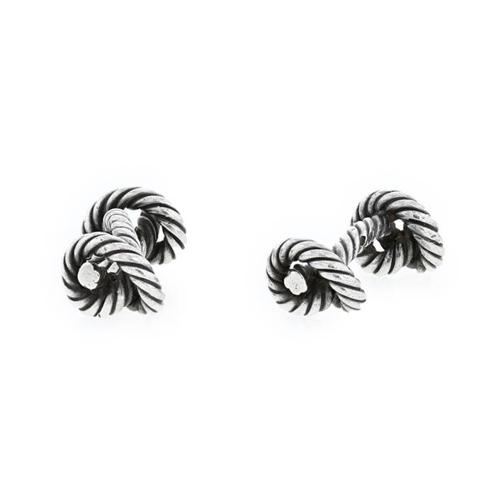 Hermès  pair of cufflinks in silver - 00pp